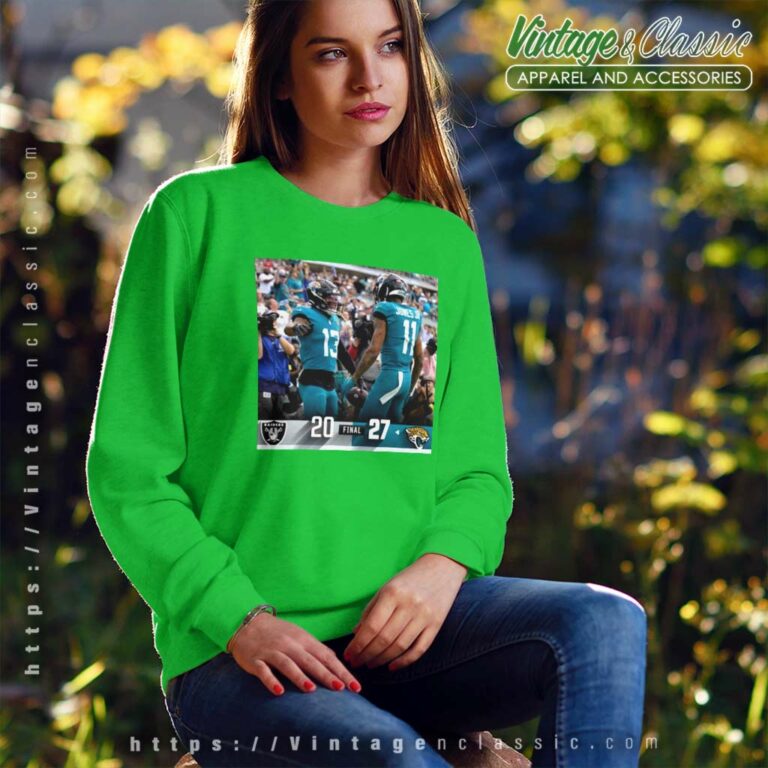 Los Angeles Raiders 20 27 Jacksonville Jaguars Final Sweatshirt Los Angeles Raiders 20 27 Jacksonville Jaguars Final Sweatshirt