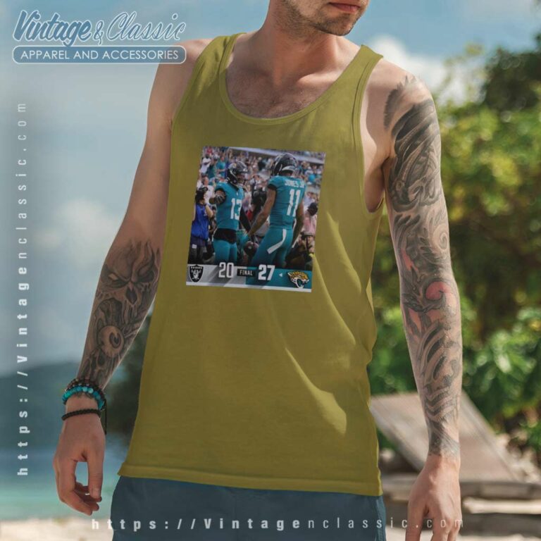 Los Angeles Raiders 20 27 Jacksonville Jaguars Final Tank Top Racerback Los Angeles Raiders 20 27 Jacksonville Jaguars Final Tank Top Racerback