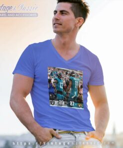 Los Angeles Raiders 20 27 Jacksonville Jaguars Final V Neck TShirt