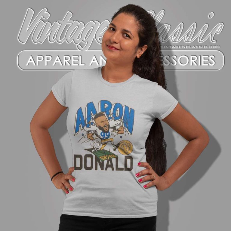 Los Angeles Rams Aaron Donald Homage Caricature Player Women TShirt Los Angeles Rams Aaron Donald Homage Caricature Player Women TShirt