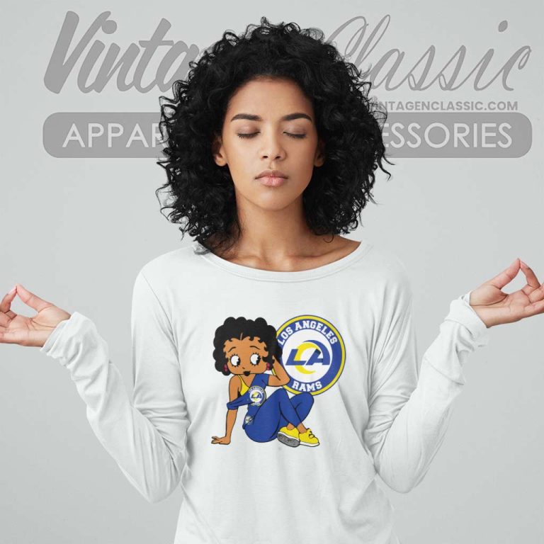 Los Angeles Rams Betty Boop Long Sleeve Tee Los Angeles Rams Betty Boop Long Sleeve Tee