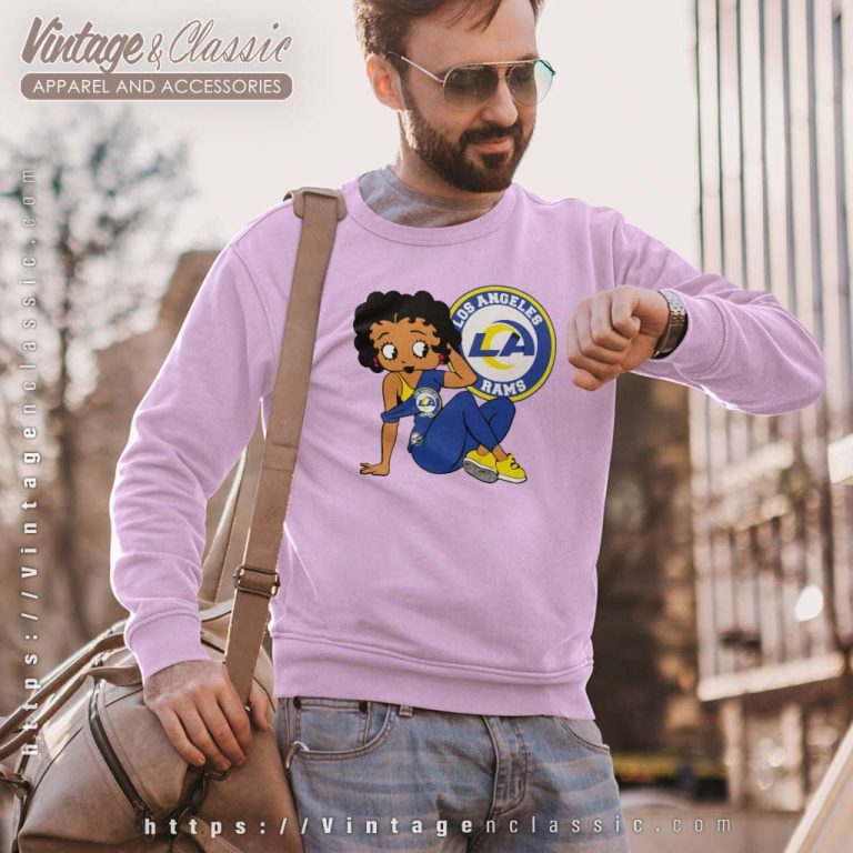 Los Angeles Rams Betty Boop Sweatshirt Los Angeles Rams Betty Boop Sweatshirt