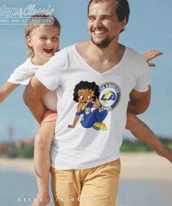 Los Angeles Rams Betty Boop V Neck TShirt