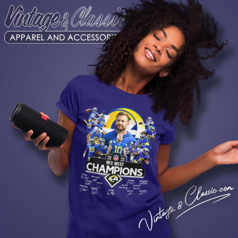 Los Angeles Rams Champions Signature Women TShirt Los Angeles Rams Champions Signature Women TShirt