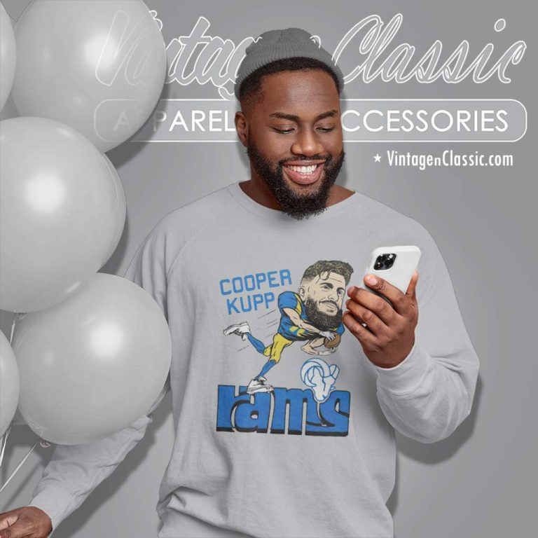 Los Angeles Rams Cooper Kupp Caricature Sweatshirt Los Angeles Rams Cooper Kupp Caricature Sweatshirt