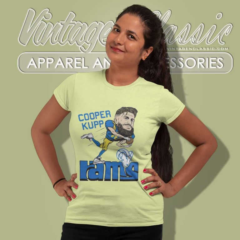 Los Angeles Rams Cooper Kupp Caricature Women TShirt Los Angeles Rams Cooper Kupp Caricature Women TShirt