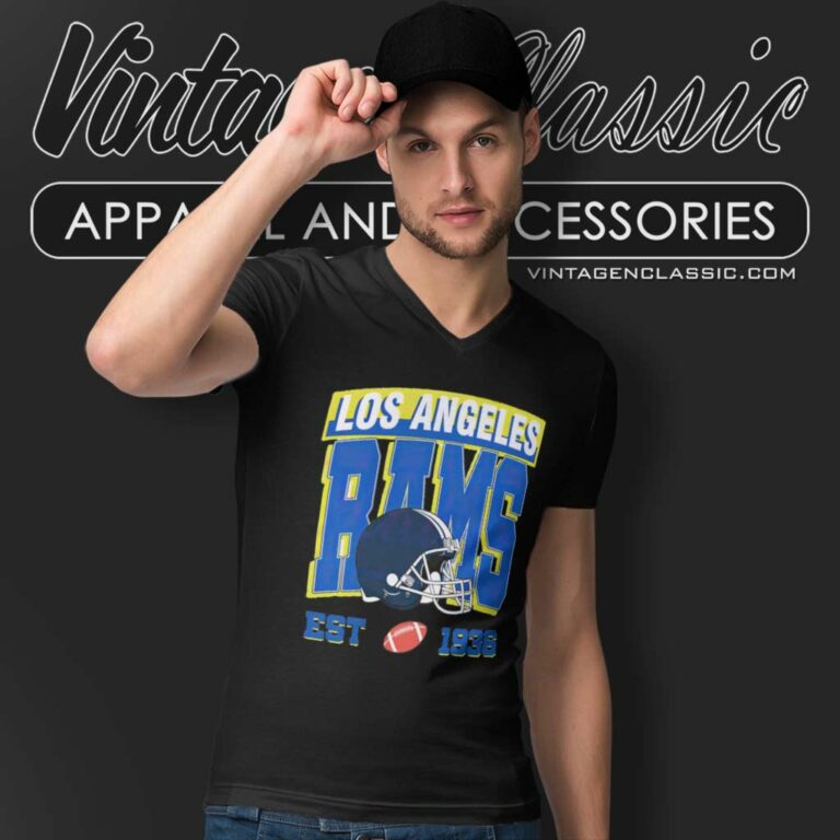 Los Angeles Rams Est 1936 Football Helmet V Neck TShirt Los Angeles Rams Est 1936 Football Helmet V Neck TShirt