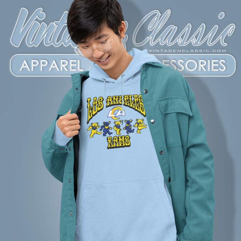 Los Angeles Rams Grateful Dead Dancing Bears Hoodie Los Angeles Rams Grateful Dead Dancing Bears Hoodie