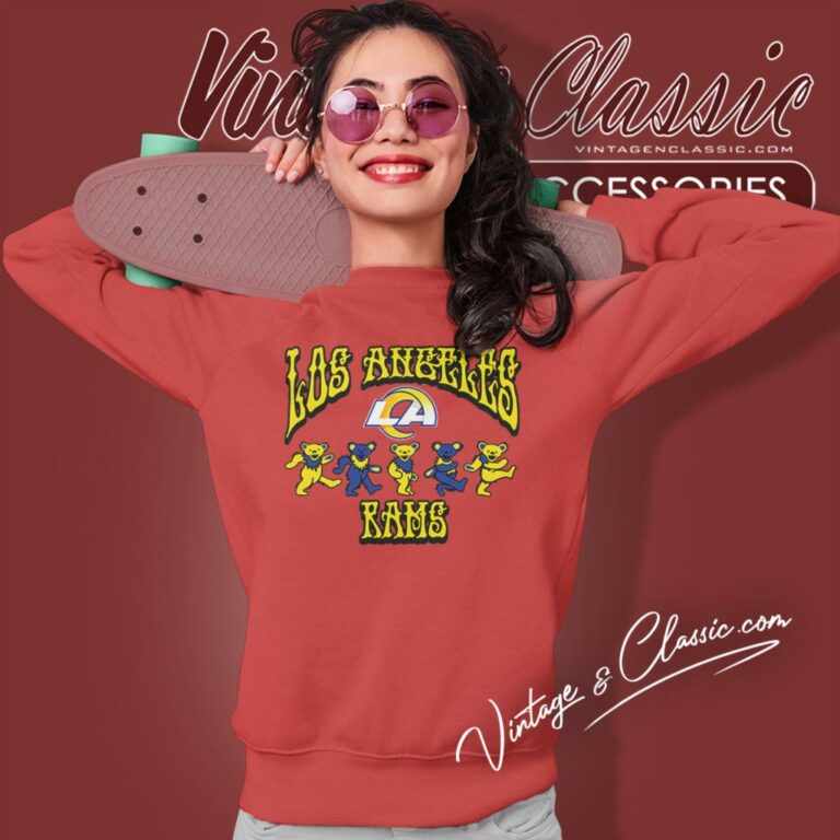 Los Angeles Rams Grateful Dead Dancing Bears Sweatshirt Los Angeles Rams Grateful Dead Dancing Bears Sweatshirt