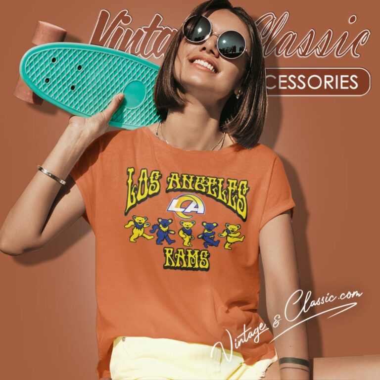 Los Angeles Rams Grateful Dead Dancing Bears Women T Shirt Los Angeles Rams Grateful Dead Dancing Bears Women T Shirt