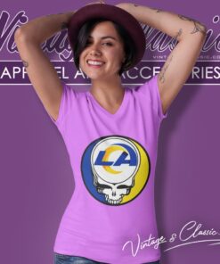 Los Angeles Rams Grateful Dead Steal Your Face V Neck TShirt