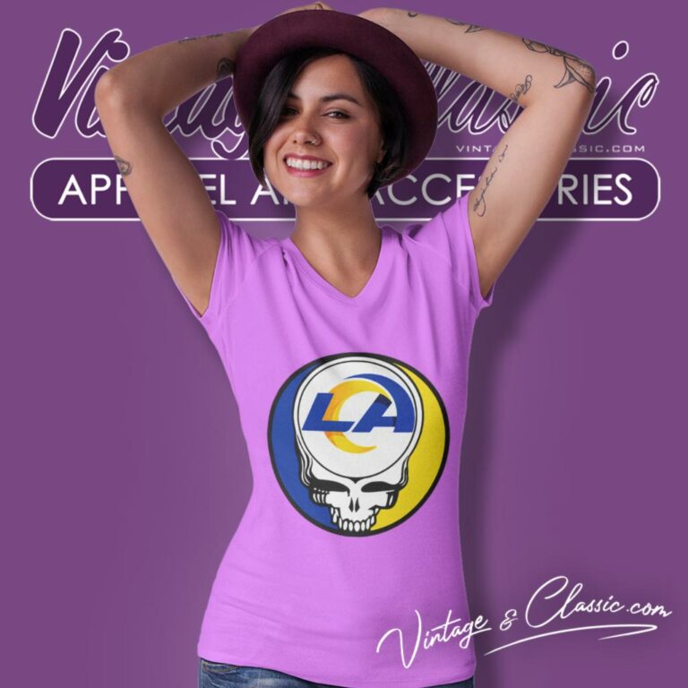 Los Angeles Rams Grateful Dead Steal Your Face V Neck TShirt Los Angeles Rams Grateful Dead Steal Your Face V Neck TShirt