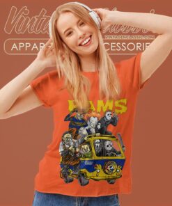 Los Angeles Rams Horror Movies Characters Halloween Shirt Women T shirt