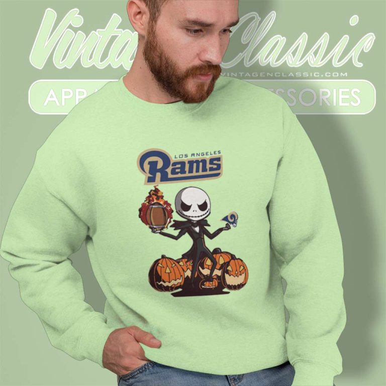 Los Angeles Rams Jack Skellington Halloween Sweatshirt Los Angeles Rams Jack Skellington Halloween Sweatshirt