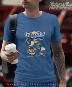 Los Angeles Rams Lets Play Football Together Snoopy Shirt T shirt