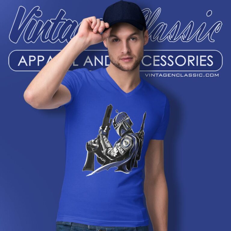 Los Angeles Rams Mandalorian Star Wars V Neck TShirt Los Angeles Rams Mandalorian Star Wars V Neck TShirt