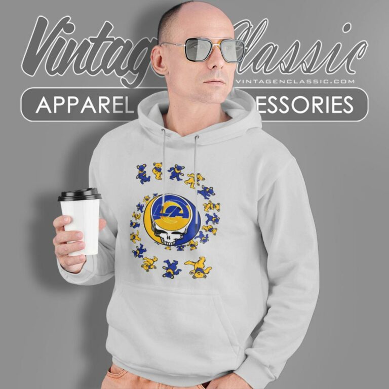 Los Angeles Rams Nfl Grateful Dancing Bears Hoodie Los Angeles Rams Nfl Grateful Dancing Bears Hoodie