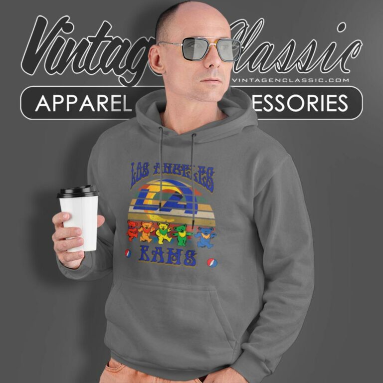 Los Angeles Rams Nfl Grateful Dancing Bears Retro Hoodie Los Angeles Rams Nfl Grateful Dancing Bears Retro Hoodie