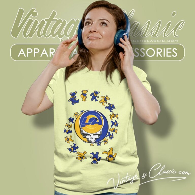 Los Angeles Rams Nfl Grateful Dancing Bears Women T Shirt Los Angeles Rams Nfl Grateful Dancing Bears Women T Shirt