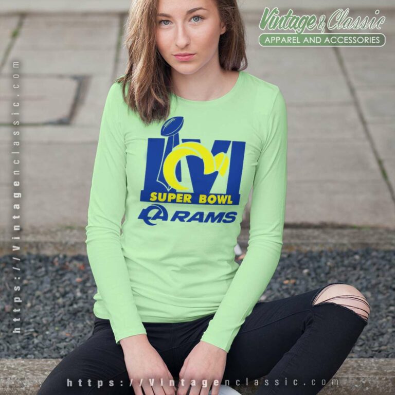 Los Angeles Rams Nfl Super Bowl 56 Lvi Long Sleeve Tee Los Angeles Rams Nfl Super Bowl 56 Lvi Long Sleeve Tee