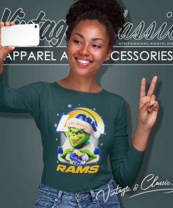 Los Angeles Rams Santa Grinch Christmas Long Sleeve Tee