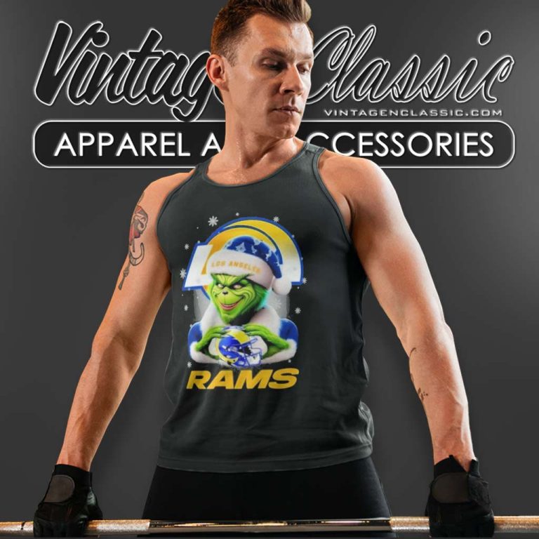 Los Angeles Rams Santa Grinch Christmas Tank Top Racerback Los Angeles Rams Santa Grinch Christmas Tank Top Racerback