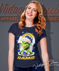 Los Angeles Rams Santa Grinch Christmas Women TShirt