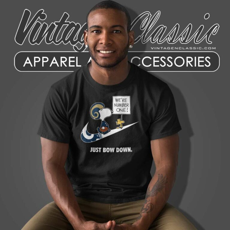 Los Angeles Rams Snoopy Are Number One Shirt Nike Just Bow Down T Shirt Los Angeles Rams Snoopy Are Number One Shirt Nike Just Bow Down T Shirt