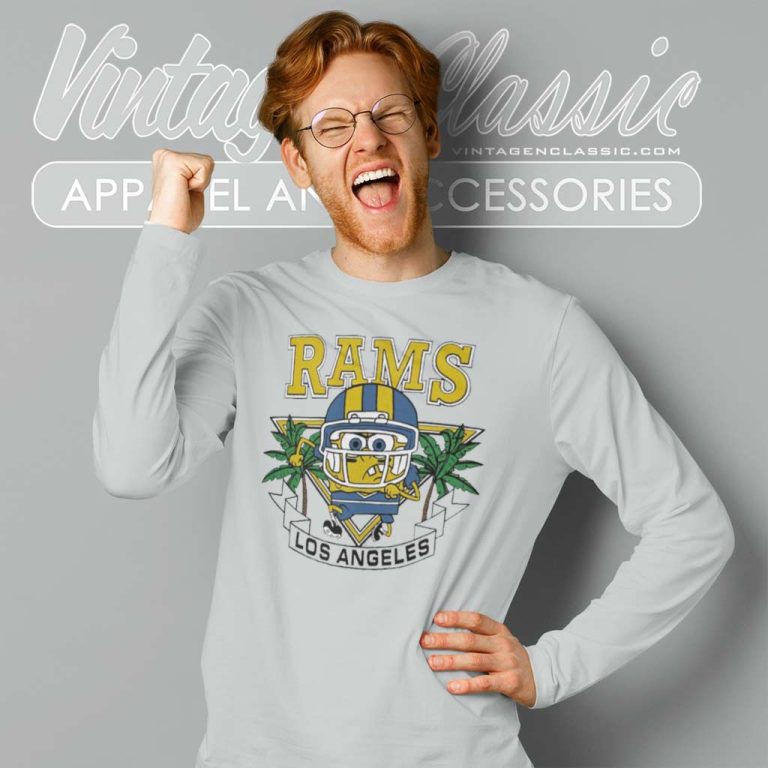 Los Angeles Rams Spongebob Long Sleeve Tee Los Angeles Rams Spongebob Long Sleeve Tee