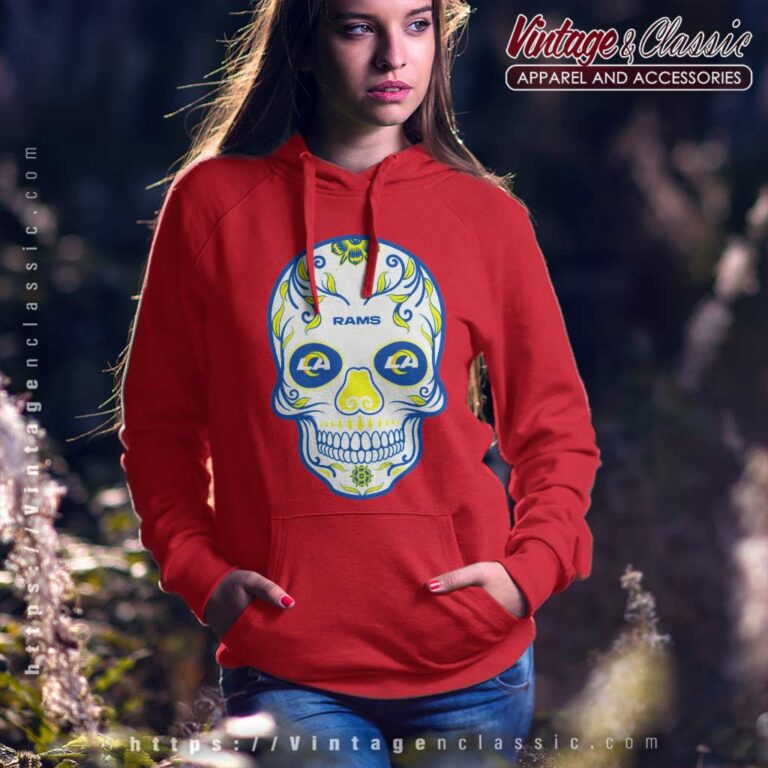 Los Angeles Rams Sugar Skull Sign Hoodie Los Angeles Rams Sugar Skull Sign Hoodie