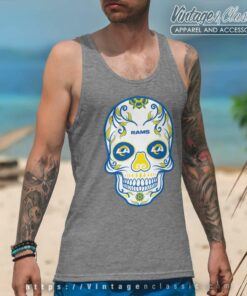 Los Angeles Rams Sugar Skull Sign Tank Top Racerback
