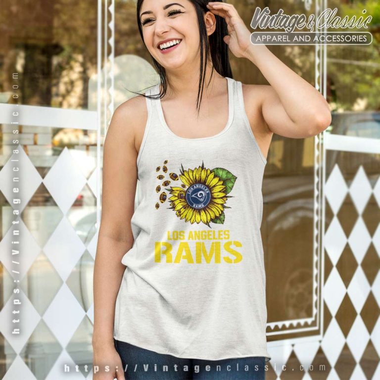 Los Angeles Rams Sunflower Football Nfl Tank Top Racerback Los Angeles Rams Sunflower Football Nfl Tank Top Racerback