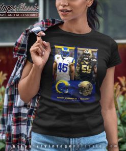 Los Angeles Rams Vs New Orleans Saints Nfl 2022 Gameday Matchup Women TShirt
