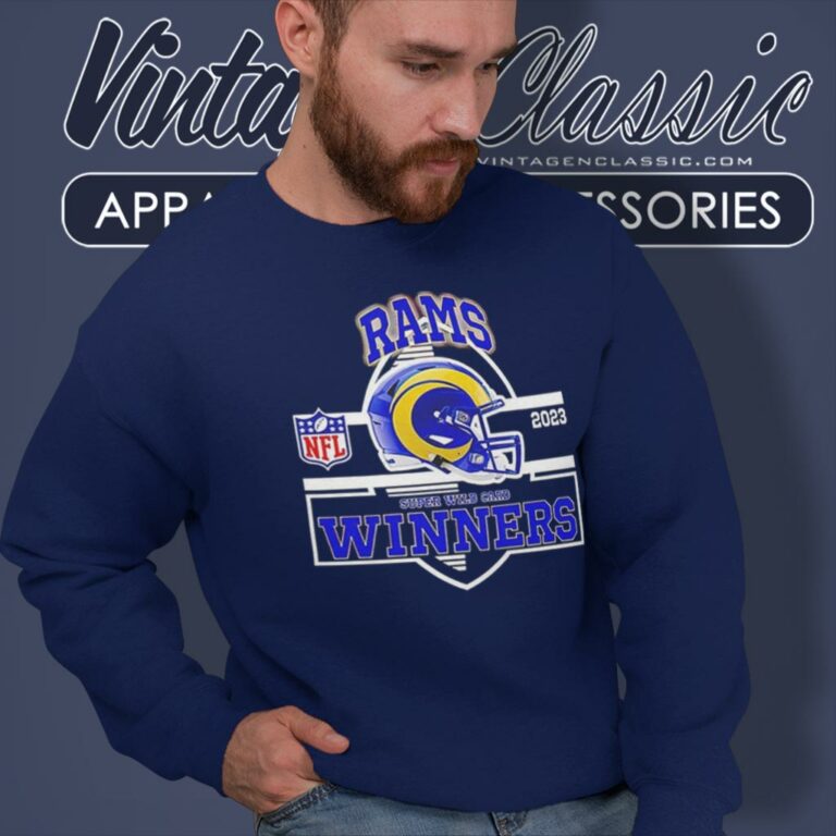 Los Angeles Rams Winners Champions 2023 Super Wild Card Nfl Divisional Helmet Sweatshirt Los Angeles Rams Winners Champions 2023 Super Wild Card Nfl Divisional Helmet Sweatshirt