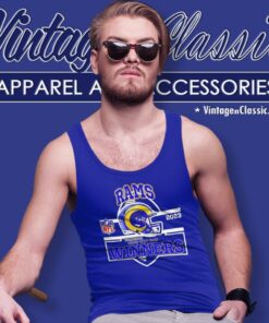 Los Angeles Rams Winners Champions 2023 Super Wild Card Nfl Divisional Helmet Tank Top Racerback