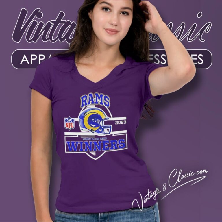 Los Angeles Rams Winners Champions 2023 Super Wild Card Nfl Divisional Helmet V Neck TShirt Los Angeles Rams Winners Champions 2023 Super Wild Card Nfl Divisional Helmet V Neck TShirt