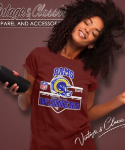 Los Angeles Rams Winners Champions 2023 Super Wild Card Nfl Divisional Helmet Women T Shirt