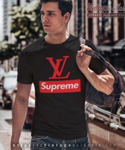 Louis Vuitton And Supreme T Shirt