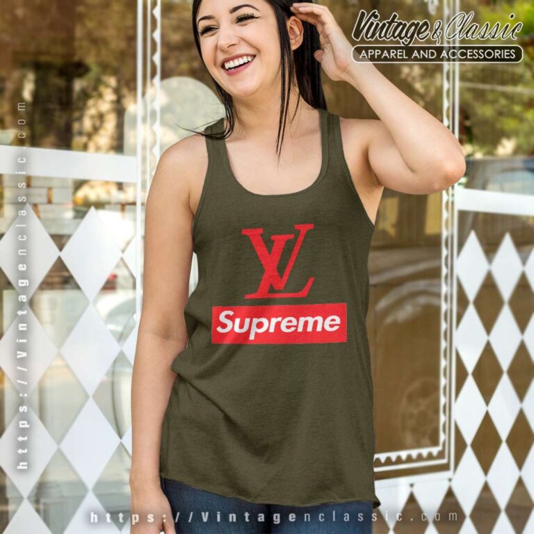 Louis Vuitton And Supreme Tank Top Racerback Louis Vuitton And Supreme Tank Top Racerback