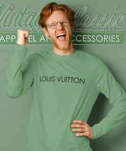 Louis Vuitton Black Logo Shirt Long Sleeve Tee