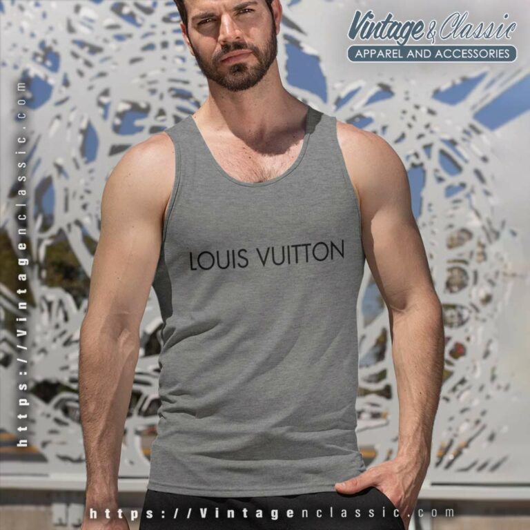 Louis Vuitton Black Logo Shirt Tank Top Racerback Louis Vuitton Black Logo Shirt Tank Top Racerback