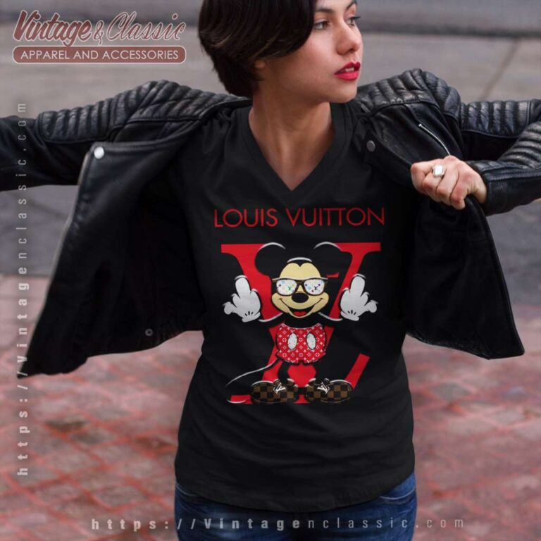 Louis Vuitton Disney Mickey Mouse V Neck TShirt Louis Vuitton Disney Mickey Mouse V Neck TShirt