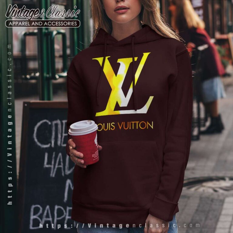 Louis Vuitton Gold Logo Luxury Hoodie Louis Vuitton Gold Logo Luxury Hoodie