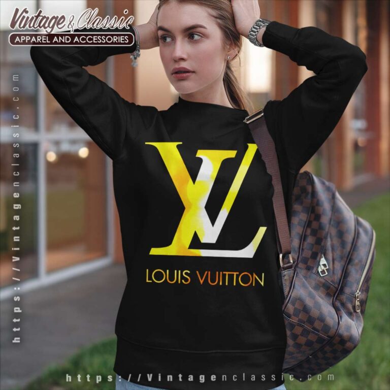 Louis Vuitton Gold Logo Luxury Sweatshirt Louis Vuitton Gold Logo Luxury Sweatshirt