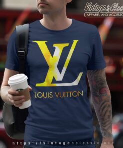 Louis Vuitton Gold Logo Luxury T Shirt