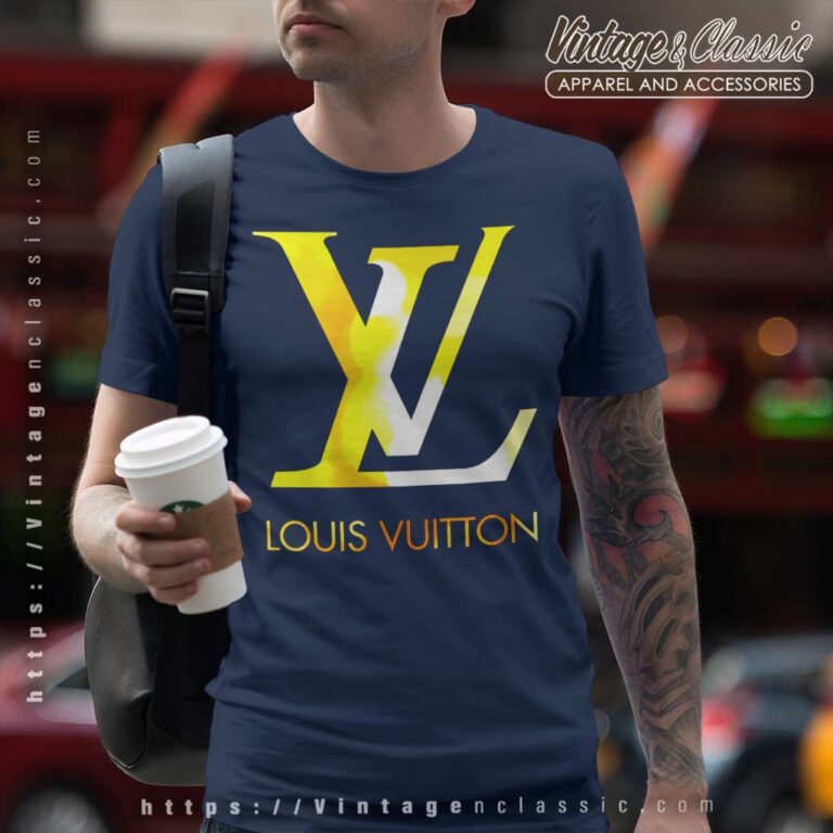 Louis Vuitton Gold Logo Luxury T Shirt Louis Vuitton Gold Logo Luxury T Shirt