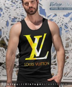 Louis Vuitton Gold Logo Luxury Tank Top Racerback