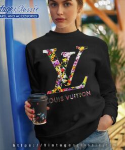 Louis Vuitton Logo Flower Pattern Sweatshirt