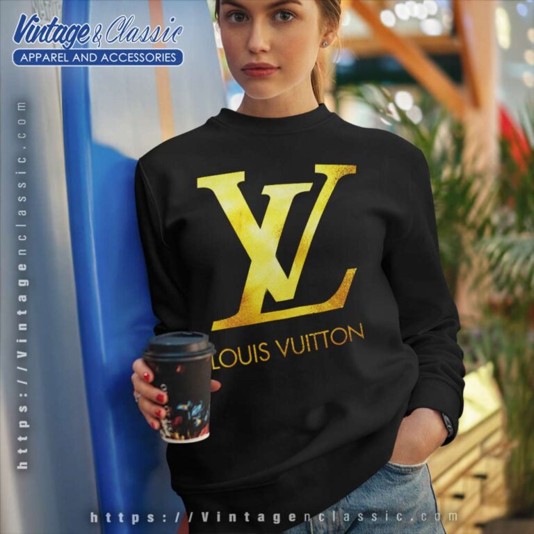 Louis Vuitton Logo Gold Sweatshirt Louis Vuitton Logo Gold Sweatshirt