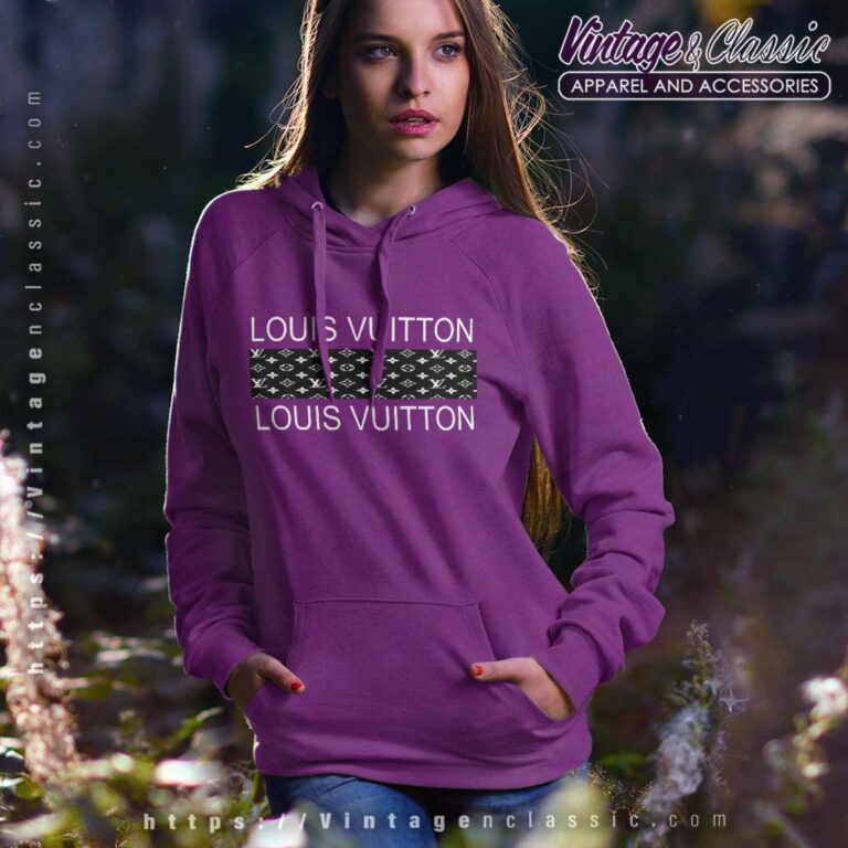 Louis Vuitton Logo Pattern Hoodie Louis Vuitton Logo Pattern Hoodie